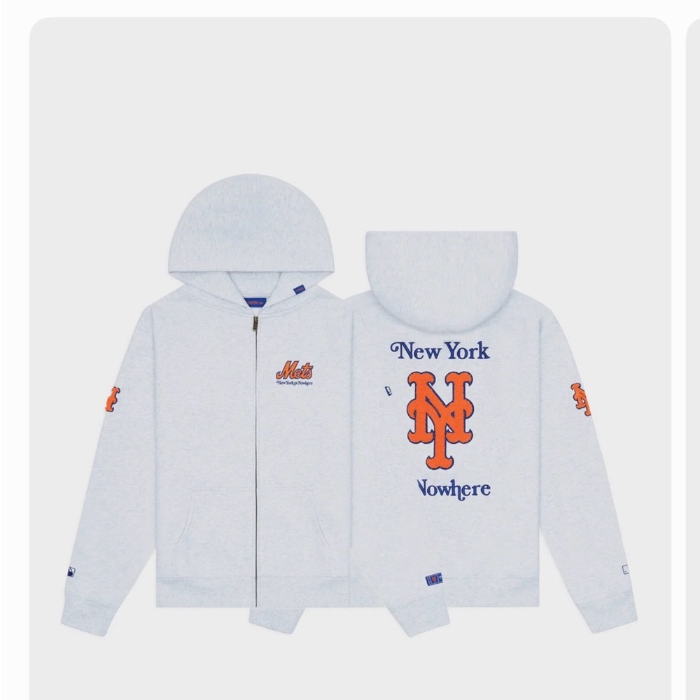 Adult New York Nowhere New York Mets Hoodie - Light Gray